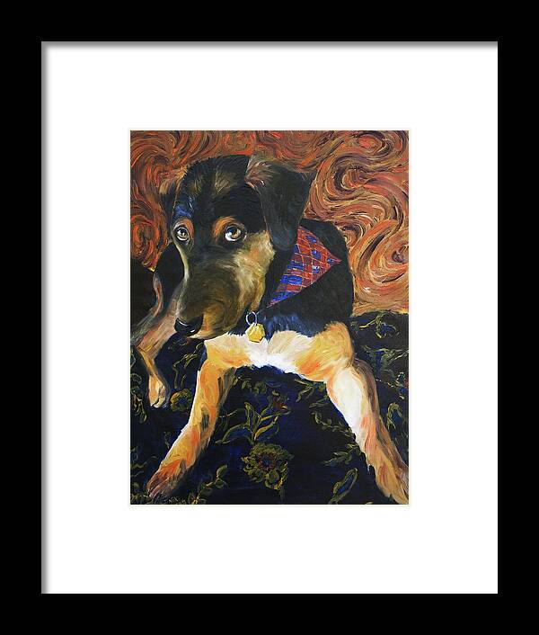Dog Framed Print featuring the painting Murphy I by Nik Helbig