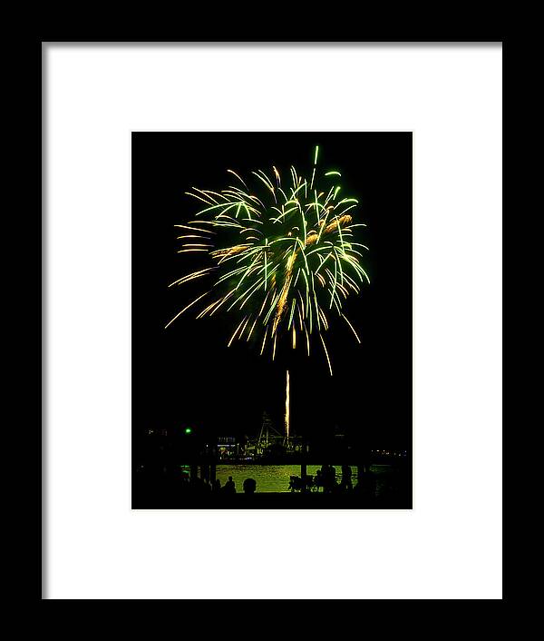 Fireworks Framed Print featuring the photograph Murrells Inlet Fireworks by Bill Barber