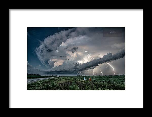 Farmscape Framed Print featuring the photograph Muscatine County Supercell by Paul Brooks