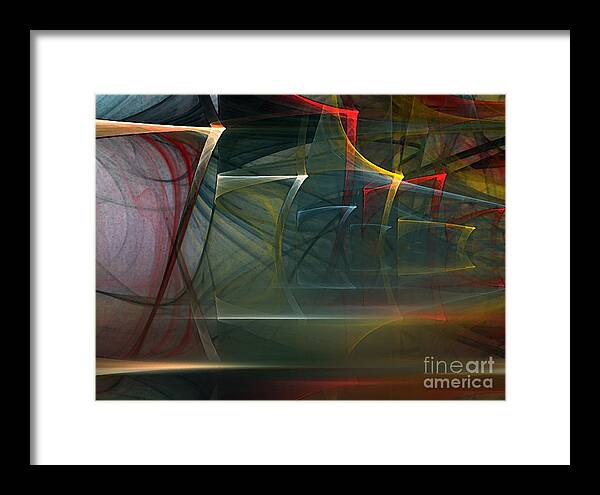 Abstract Framed Print featuring the digital art Music Sound by Karin Kuhlmann