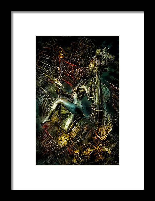 Musician Framed Print featuring the mixed media Musician by Lilia D