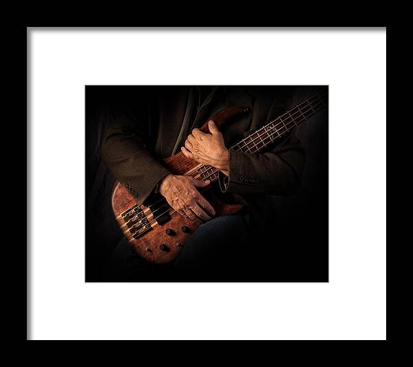 Bass Framed Print featuring the photograph Musician's Hands by David and Carol Kelly