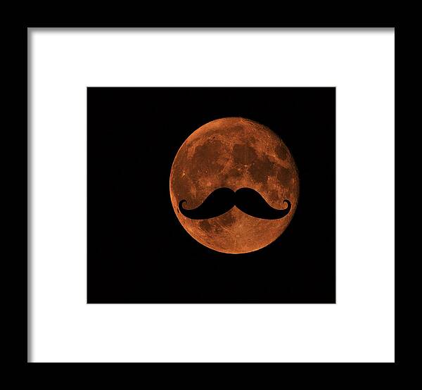 Mustache Moon Framed Print featuring the photograph Mustache Moon by Marianna Mills