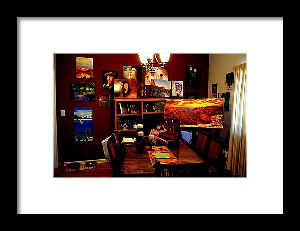 Home Gallery Framed Print featuring the photograph My Artwork at Home by Alan Conder