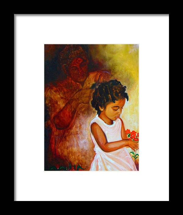 African American Art Framed Print featuring the painting Memory  by Emery Franklin