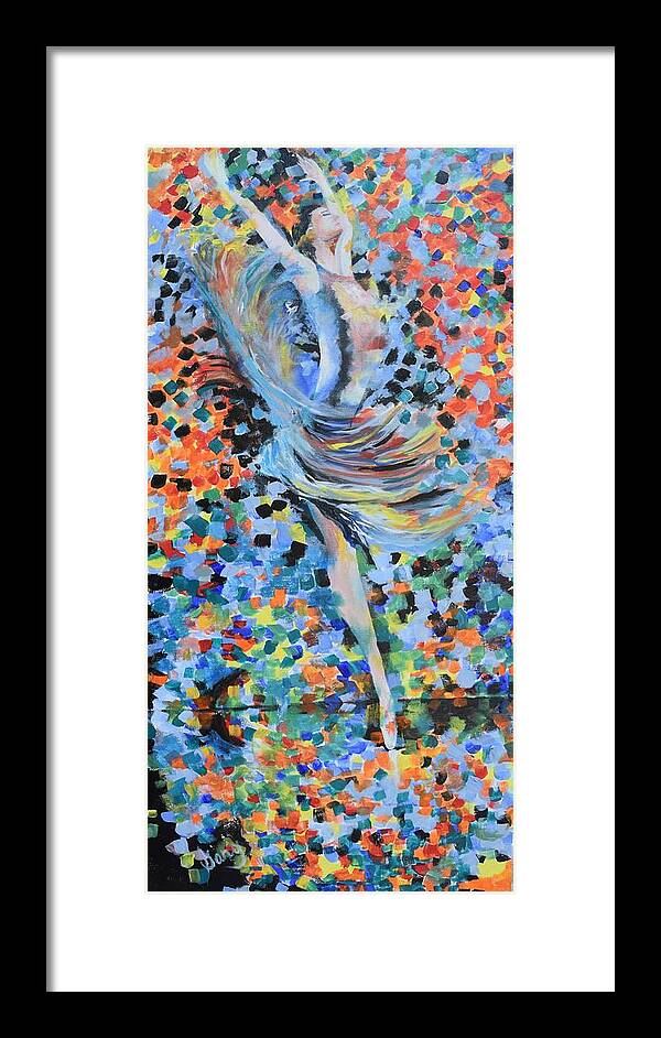 Abstract Framed Print featuring the painting The Dance by Gary Smith