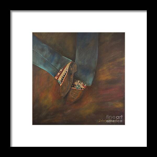 Boho Framed Print featuring the painting My Boho Boots by Deborha Kerr