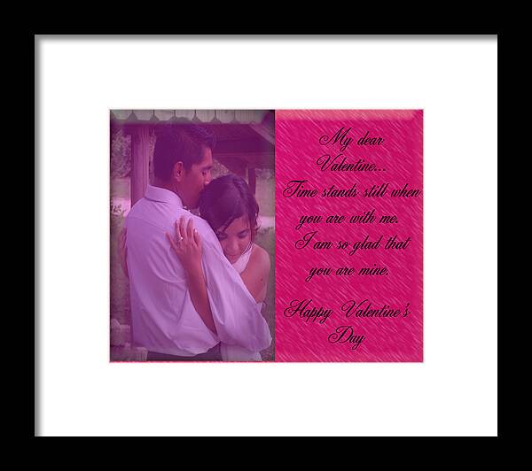 Valentine Framed Print featuring the photograph My Dear Valentine by Leticia Latocki