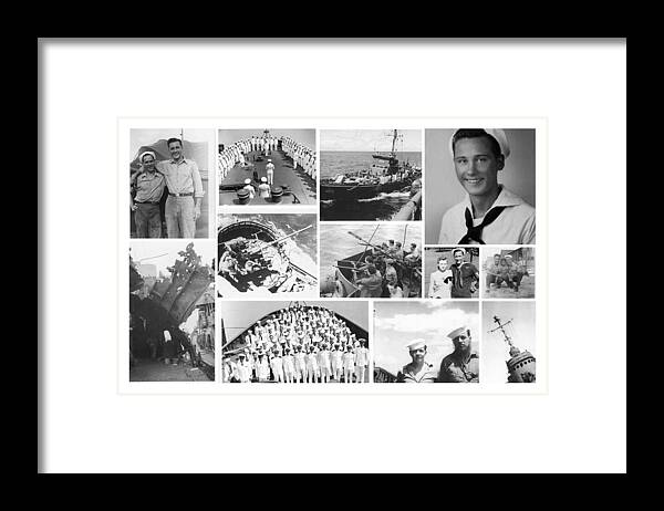 Navy Framed Print featuring the photograph My Father by Karol Livote