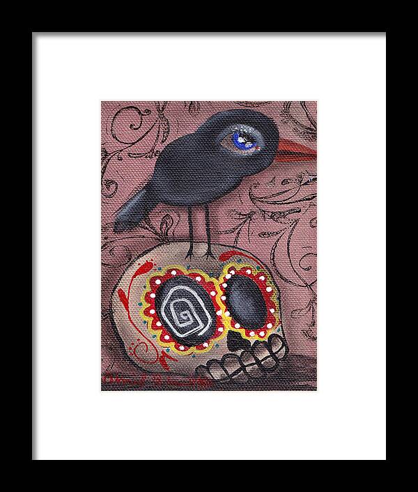 Day Of The Dead Framed Print featuring the painting My Friend by Abril Andrade