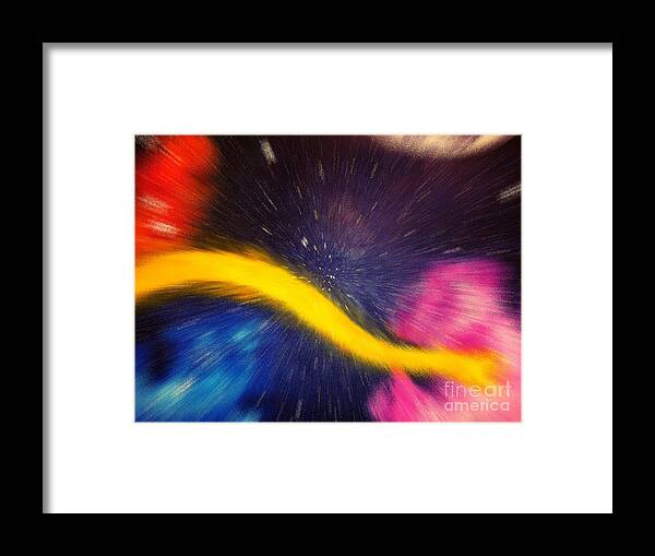Oil Painting Framed Print featuring the photograph My Galaxy Too by Kelly Awad