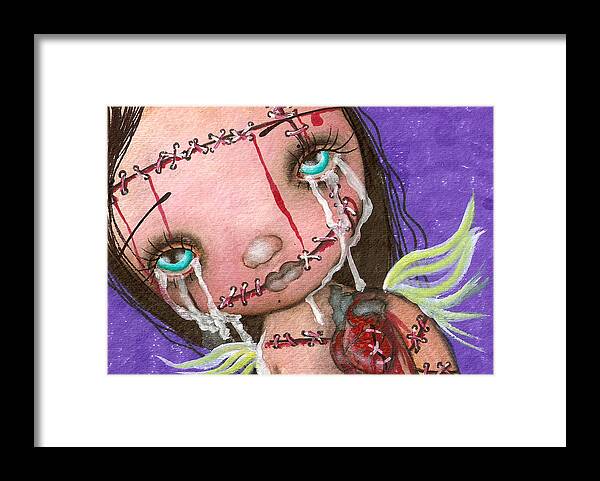 Abril Andrade Griffith Framed Print featuring the painting My Heart by Abril Andrade