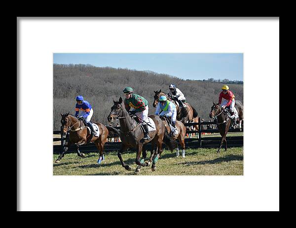Horse Racing (timber Racing) Framed Print featuring the photograph My Lady's Manor 17 by Robert McCubbin