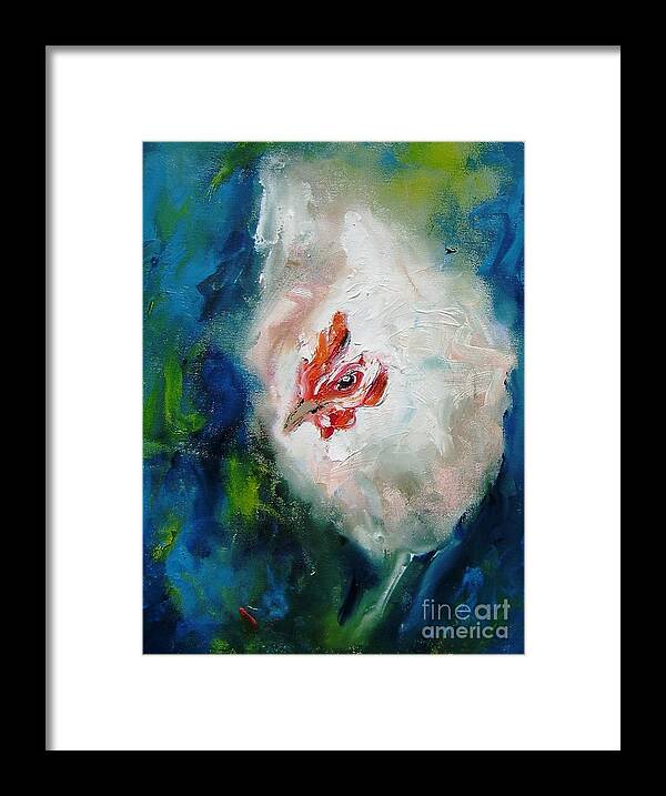 Chicken Framed Print featuring the painting Paintings Of Chickens #1 by Mary Cahalan Lee - aka PIXI