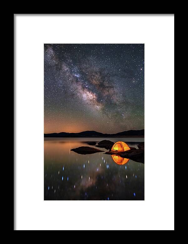Milky Way Framed Print featuring the photograph My Million Star Hotel by Darren White