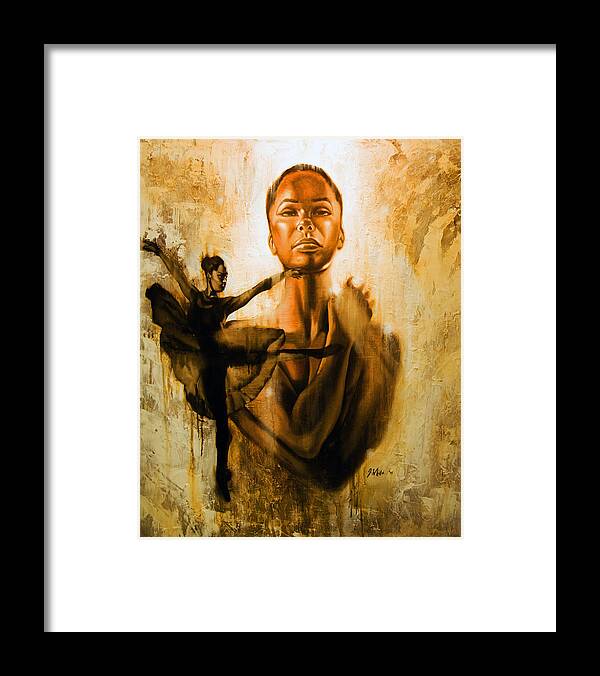 Misty Copeland Framed Print featuring the painting My Misty Dream by Jerome White