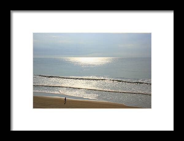 Seascape Framed Print featuring the photograph My morning run by Julie Lueders 