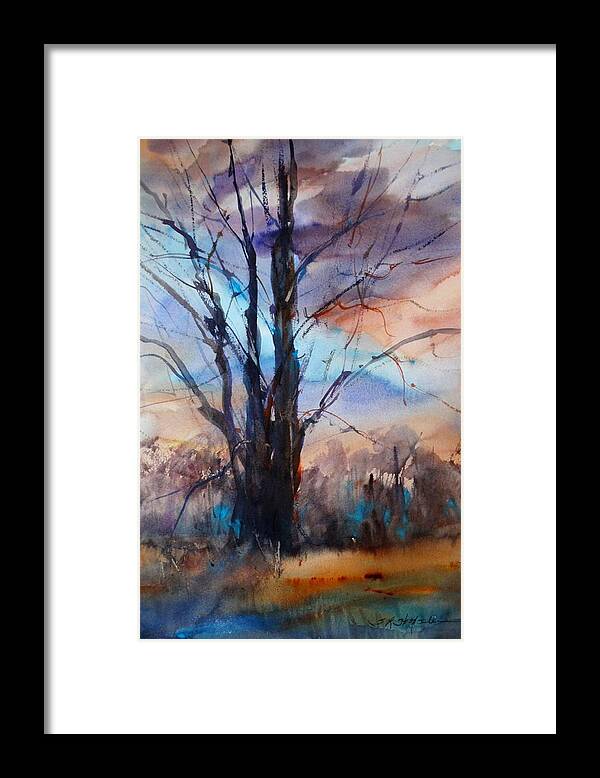 Michigan Art Framed Print featuring the painting My Oak Tree by Sandra Strohschein