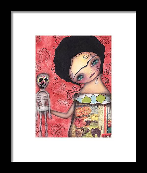 Frida Kahlo Framed Print featuring the painting My Puppet by Abril Andrade
