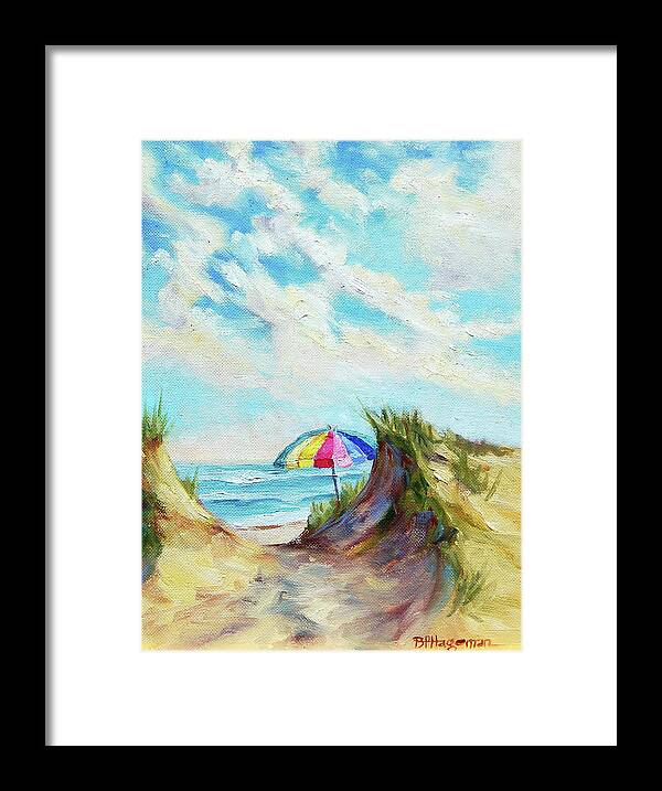 Beach Framed Print featuring the painting My Summer Hideaway by Barbara Hageman