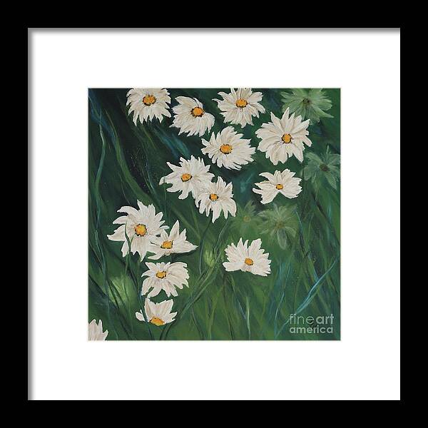 Wind Framed Print featuring the painting My Sweet Daisies by Christiane Schulze Art And Photography