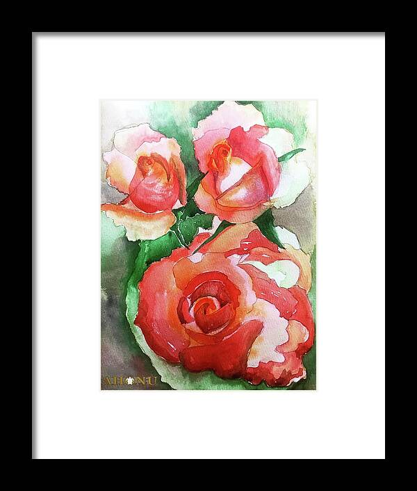 Rose Framed Print featuring the painting My Wild Irish Rose by AHONU Aingeal Rose