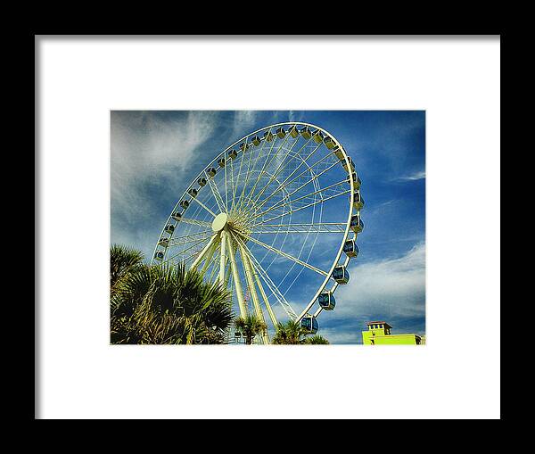 Myrtle Beach Framed Print featuring the photograph Myrtle Beach Skywheel by Bill Barber