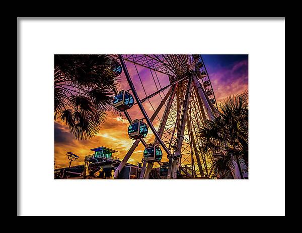 Amusements Framed Print featuring the photograph Myrtle Beach Skywheel by David Smith