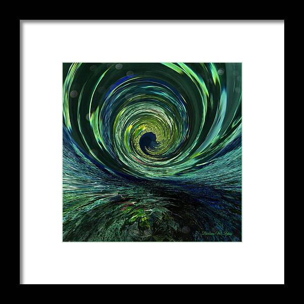 Abstract Framed Print featuring the photograph Mysterious Wave by Barbara Zahno