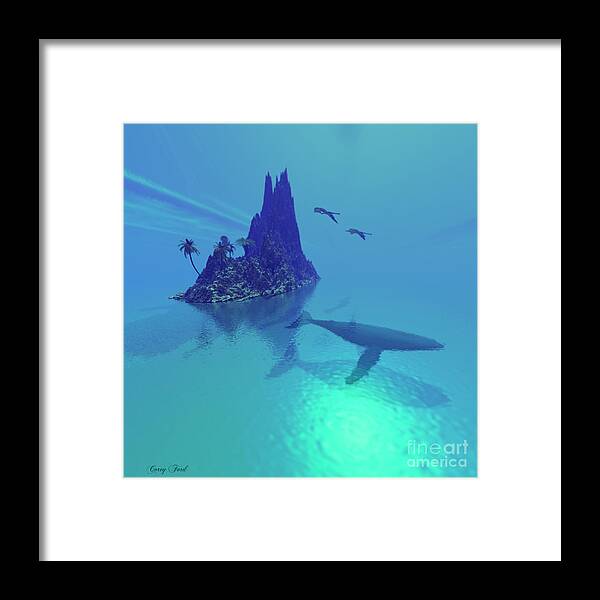 Seaside Framed Print featuring the painting Mystery Island by Corey Ford