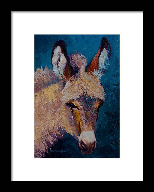 Burro Framed Print featuring the painting Mystic by Marion Rose