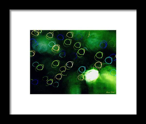 Abstract Framed Print featuring the digital art Mystic Lights 11 by Donna Corless