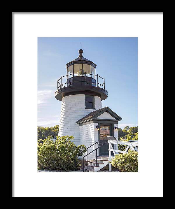 Lighthouse Framed Print featuring the photograph Mystic Seaport Lighthouse 2 by Marianne Campolongo