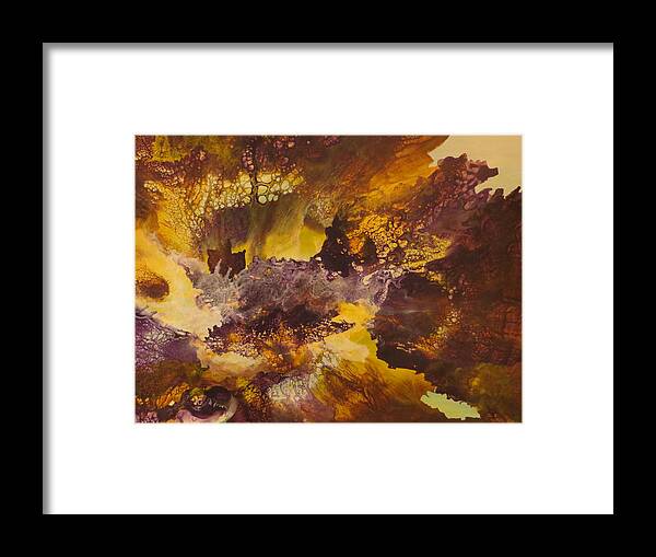 Abstract Framed Print featuring the painting Mystical by Soraya Silvestri