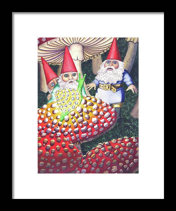 Gnome Framed Print featuring the painting Mythical by Catherine G McElroy