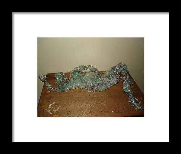 Wire Person Framed Print featuring the sculpture n4 Endangered Species series by Nani Nogara