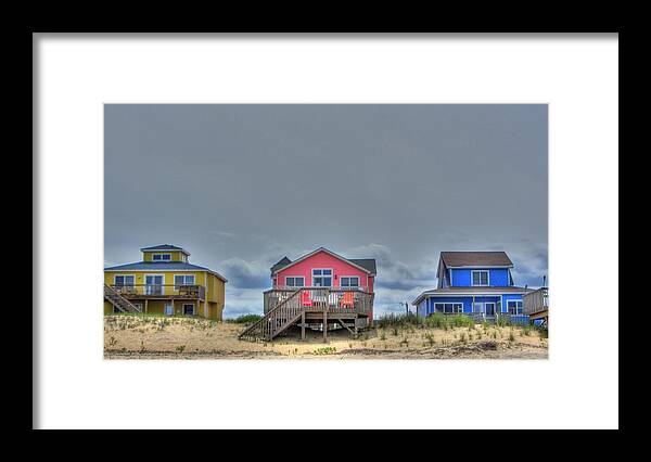 North Carolina Framed Print featuring the photograph Nags Head Doll Houses by Brad Scott