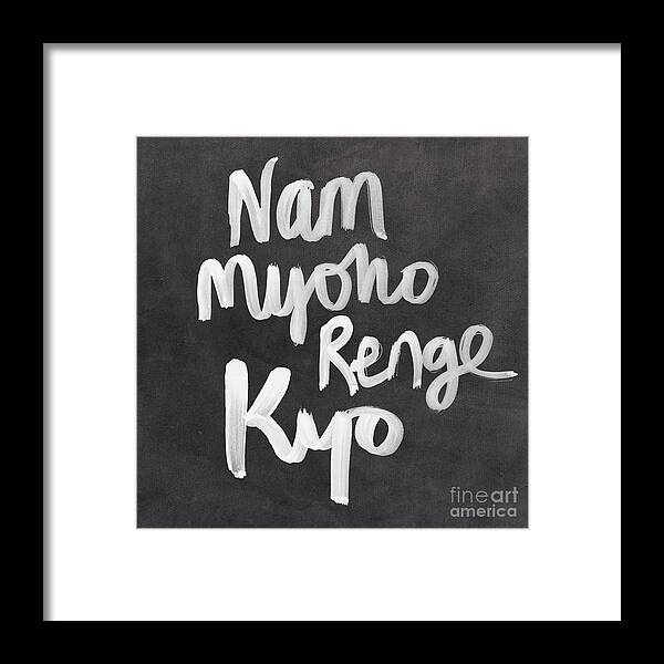 nam Myoho Renge Kyo Framed Print featuring the mixed media Nam Myoho Renge Kyo by Linda Woods