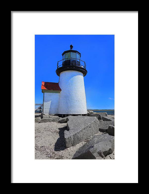 Nantucket Lighthouse Artwork Framed Print featuring the photograph Nantucket Lighthouse #4 by Carlos Diaz