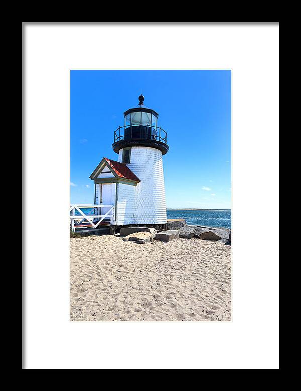 Nantucket Lighthouse Framed Print featuring the photograph Nantucket Lighthouse #1 by Carlos Diaz