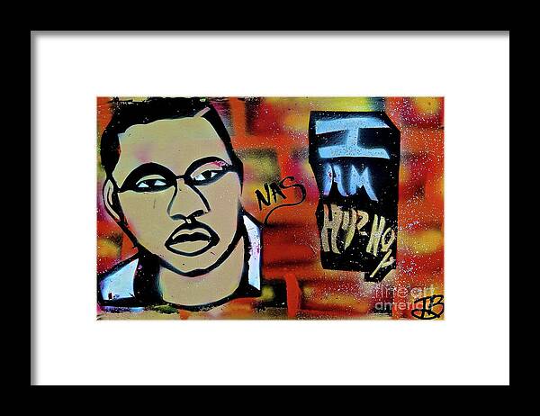 Hip Hop Framed Print featuring the painting Nas Is Hip Hop by Tony B Conscious