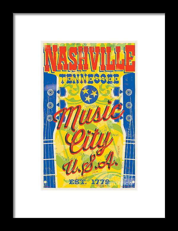 Nashville Tennessee Poster Framed Print