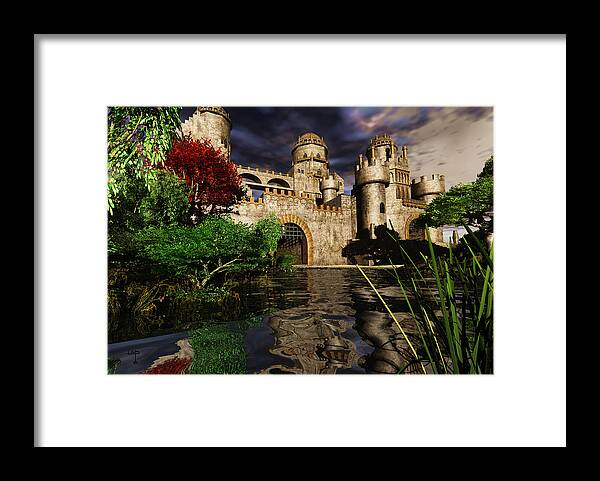 Castle Framed Print featuring the mixed media Natalie's Castle by Steven Palmer