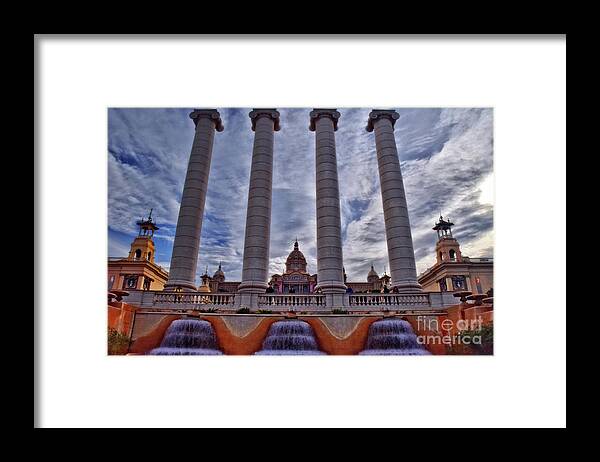 Barcelona Framed Print featuring the photograph National Art Museum of Catalonia-Barcelona by Mary Machare