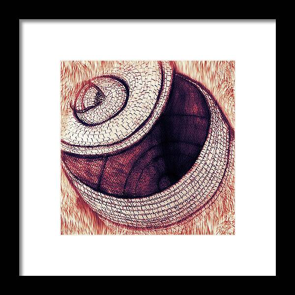 Nativeamerican Framed Print featuring the mixed media Native American Basket 2 by Ayasha Loya