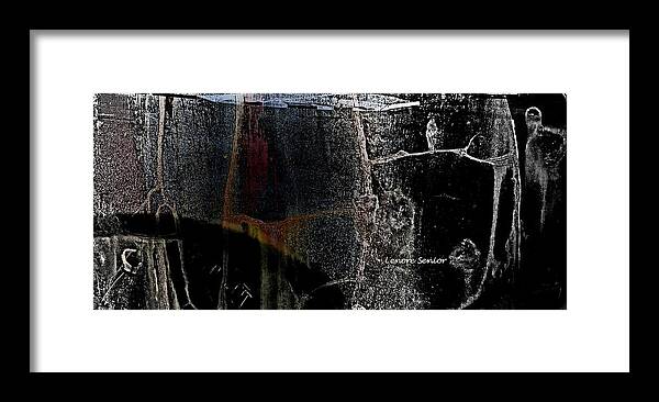 Abstract Framed Print featuring the photograph Native Pictograph by Lenore Senior