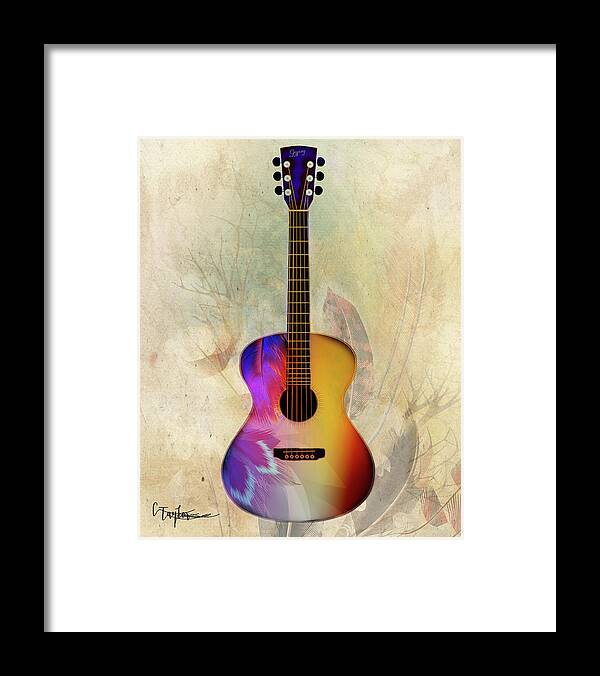 Guitars Framed Print featuring the mixed media Native Strings by Colleen Taylor