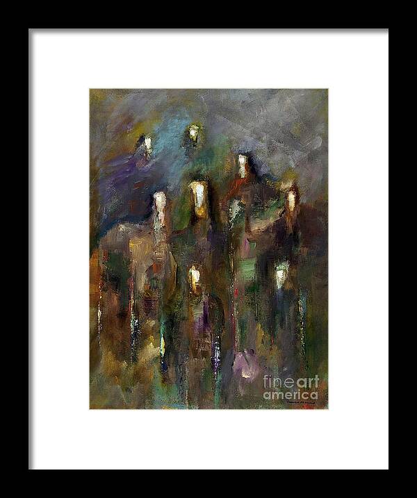Horses Framed Print featuring the painting Natural Instincts by Frances Marino
