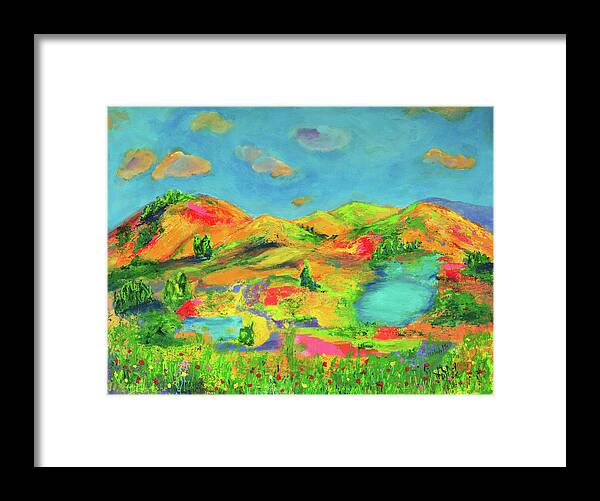 Halehlandscape Framed Print featuring the painting Nature Speaks by Haleh Mahbod