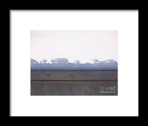 Snow Framed Print featuring the photograph Nature's Tiny Snowscape by Jackie Mueller-Jones